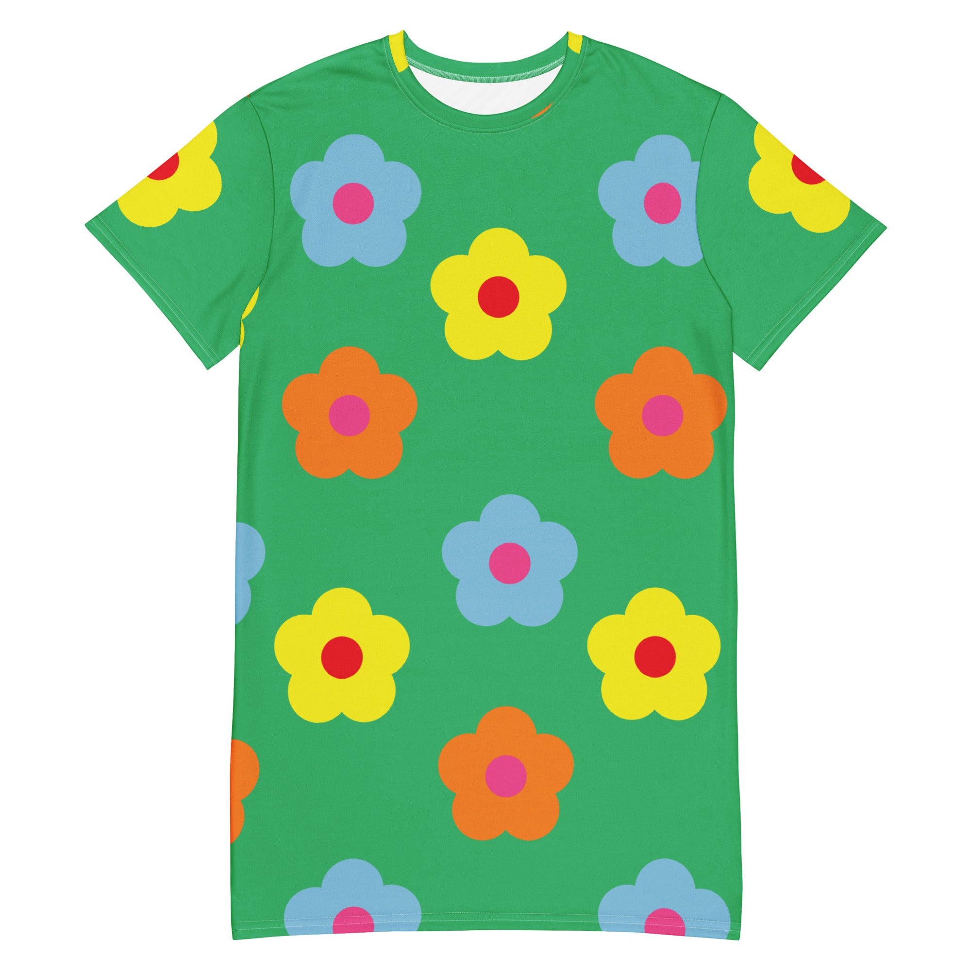 T-shirt dressFlower green