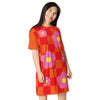 T-shirt dress Checkered Pink flowers