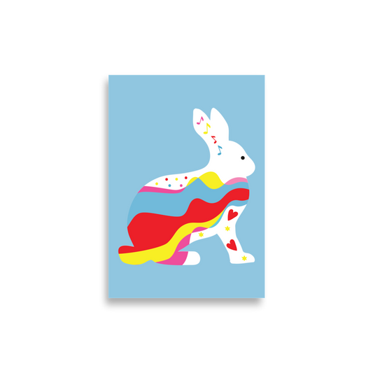 Digital  Poster Downloadable - Abstract Rabbit