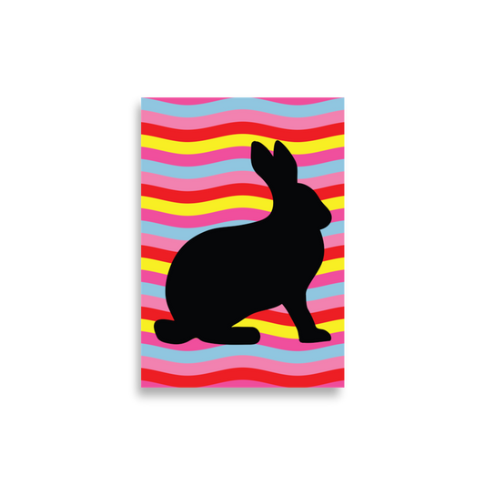 Digital  Poster Downloadable - Black Rabbit