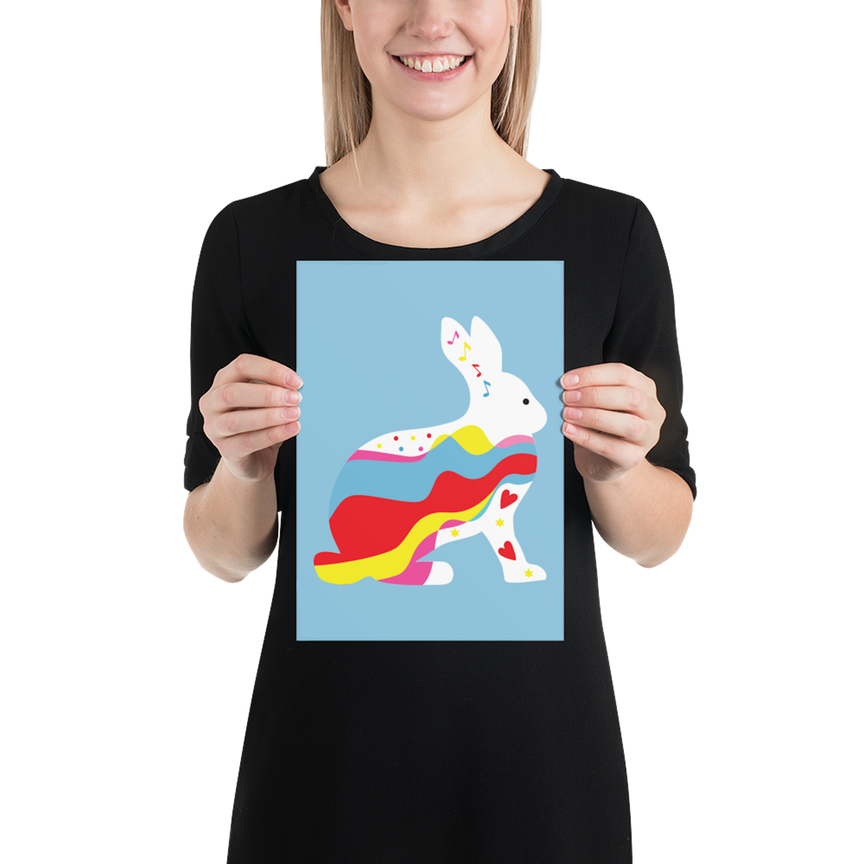 Digital  Poster Downloadable - Abstract Rabbit