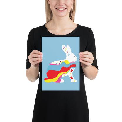 Digital  Poster Downloadable - Abstract Rabbit