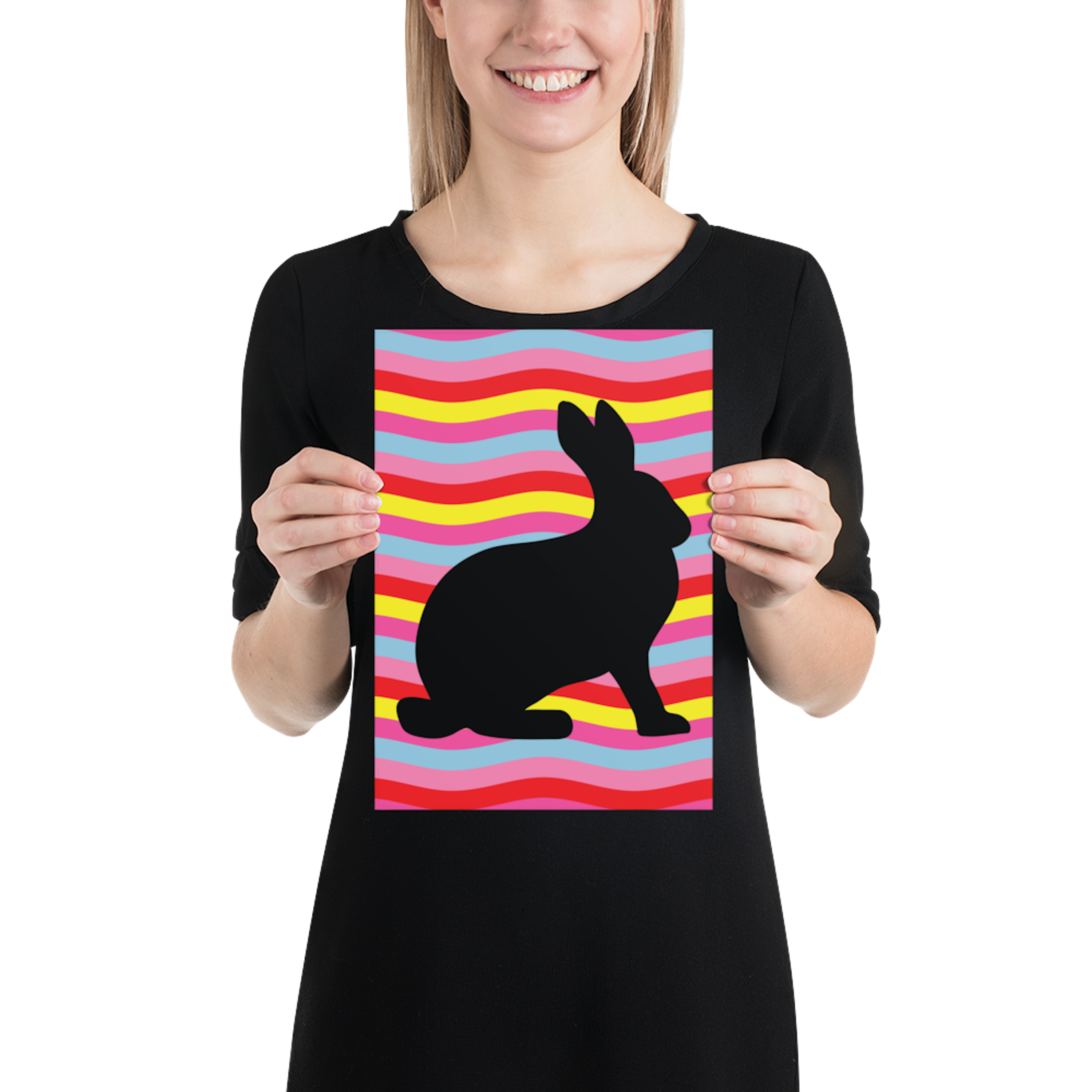 Digital  Poster Downloadable - Black Rabbit