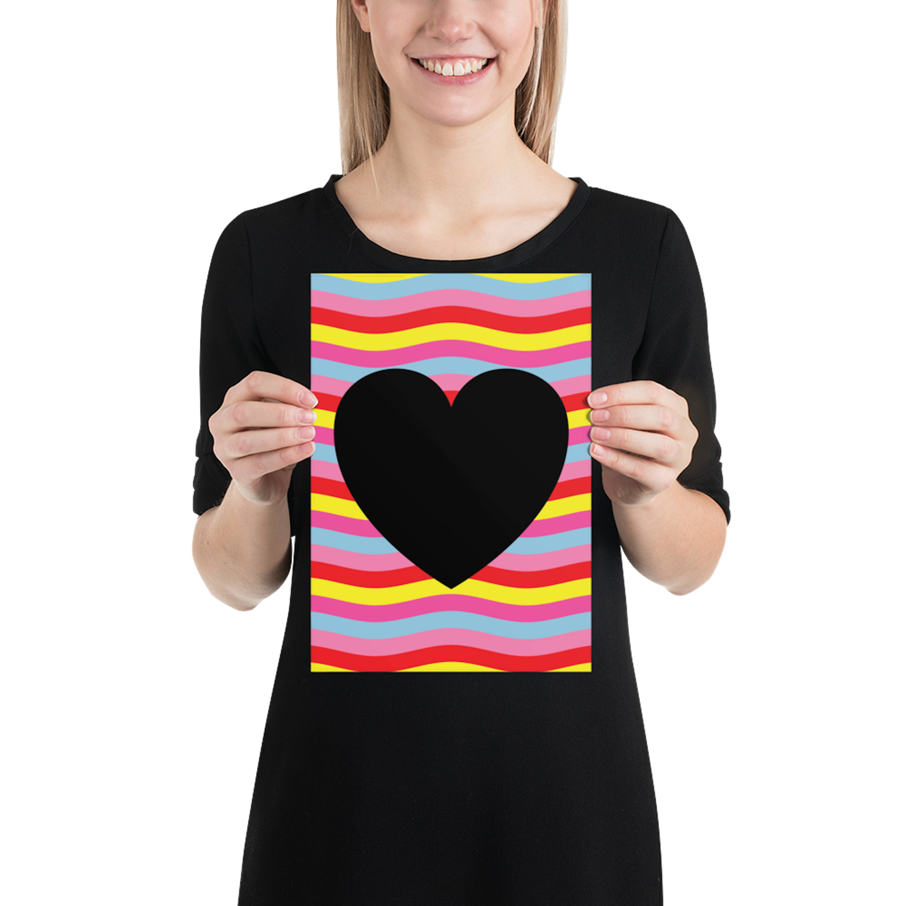 Digital  Poster Downloadable - Black Heart