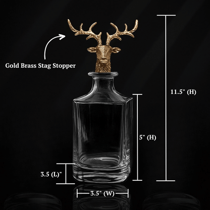 Gold Stag Deer Decanter