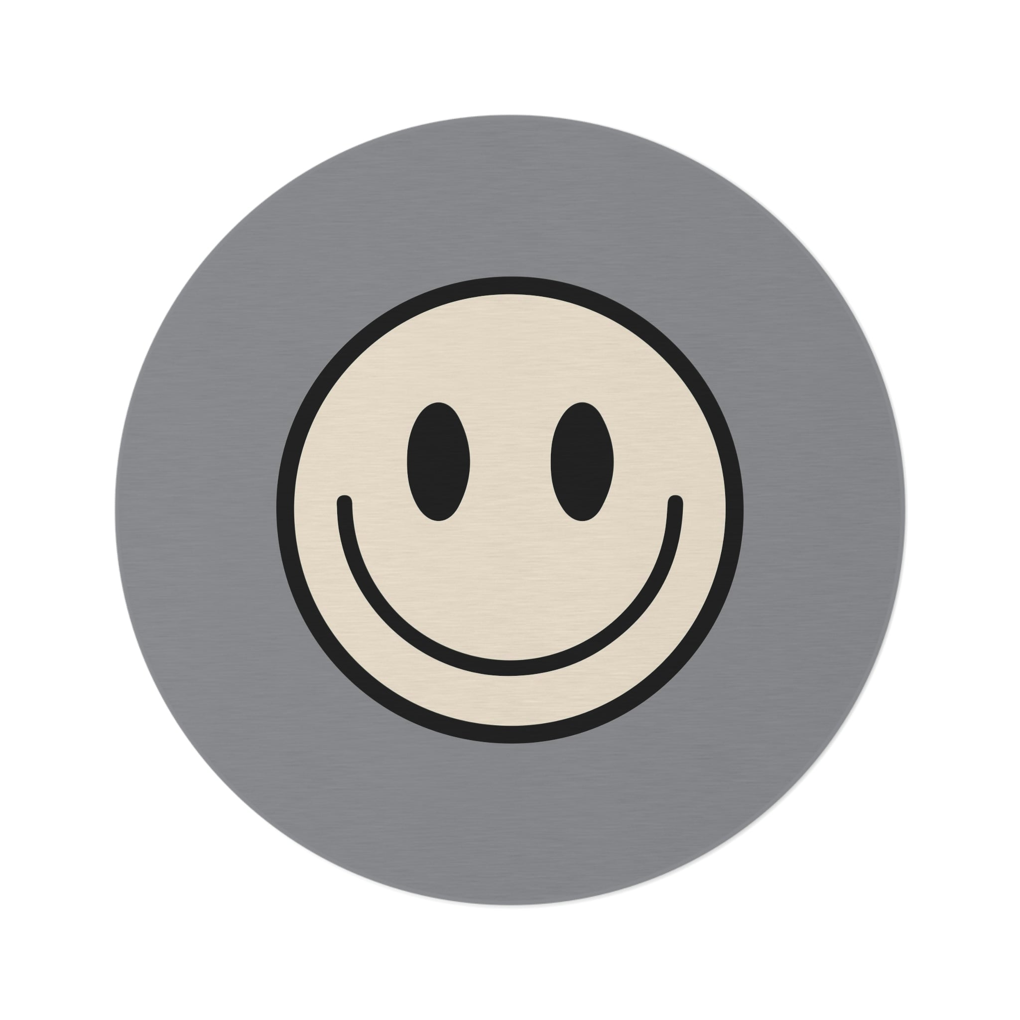 Round Rug Happy Face off white