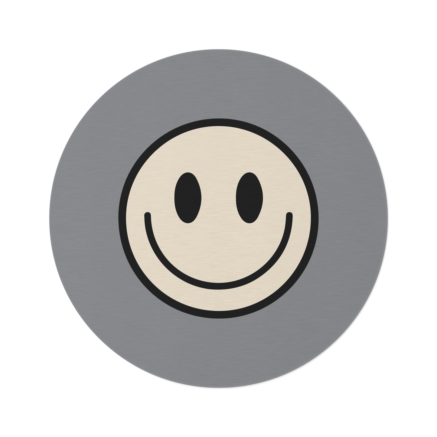 Round Rug Happy Face off white