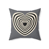 Love Spun Polyester Pillow Heart off Layers