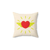 Love Spun Polyester Pillow Heart with wings