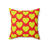 Love Spun Polyester Pillow pistachio heart pattern