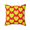 Love Spun Polyester Pillow pistachio heart pattern