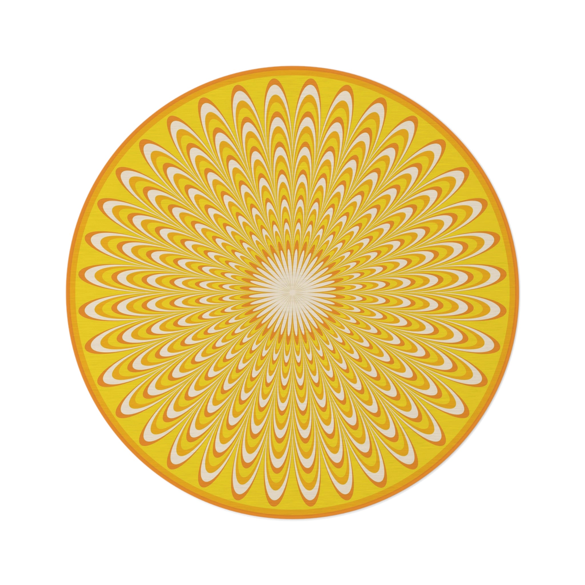Runder Teppich Optisches Gelb 