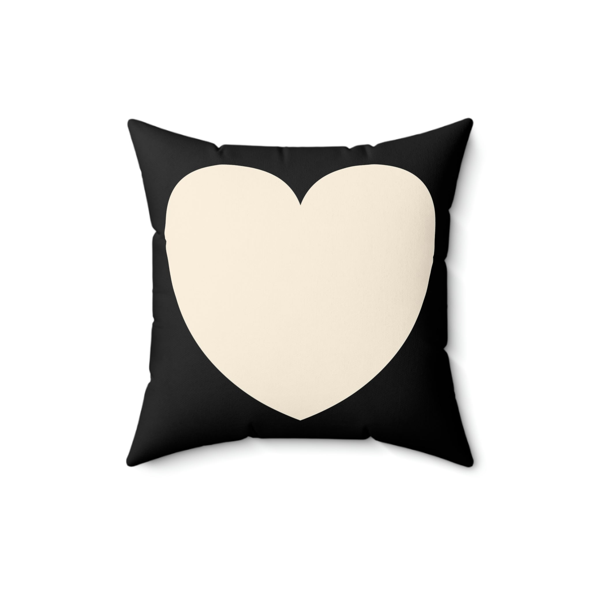 Love Spun Polyester Pillow Heart off white