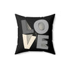 Love Spun Polyester Pillow Echo Love black 2