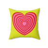 Love Spun Polyester Pillow layers heart