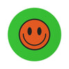 Alfombra Redonda Motivo Happy Face naranja/verde 