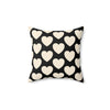 Love Spun Polyester Pillow Heart off white pattern