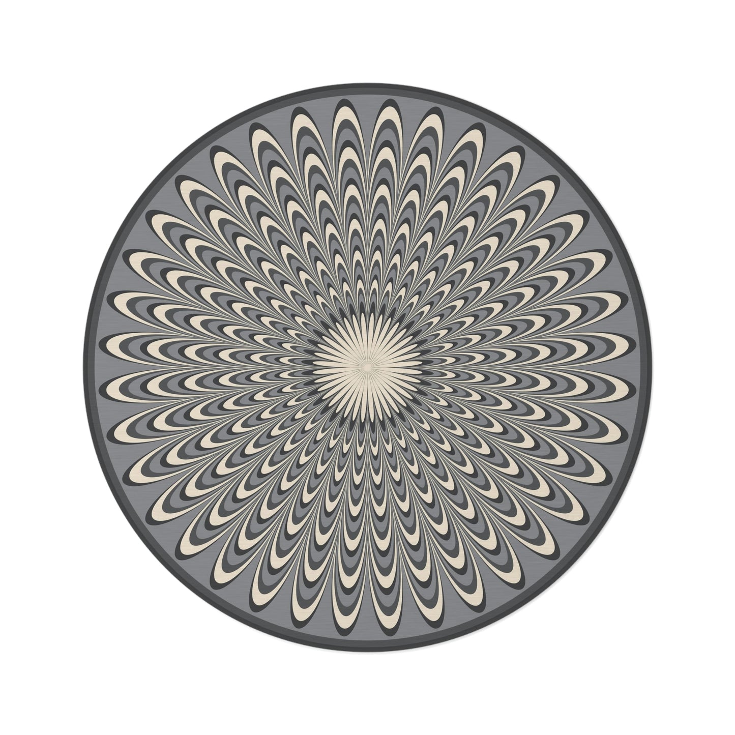 Round Rug Optical grey