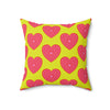 Love Spun Polyester Pillow layers heart pattern