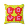 Love Spun Polyester Pillow love flower