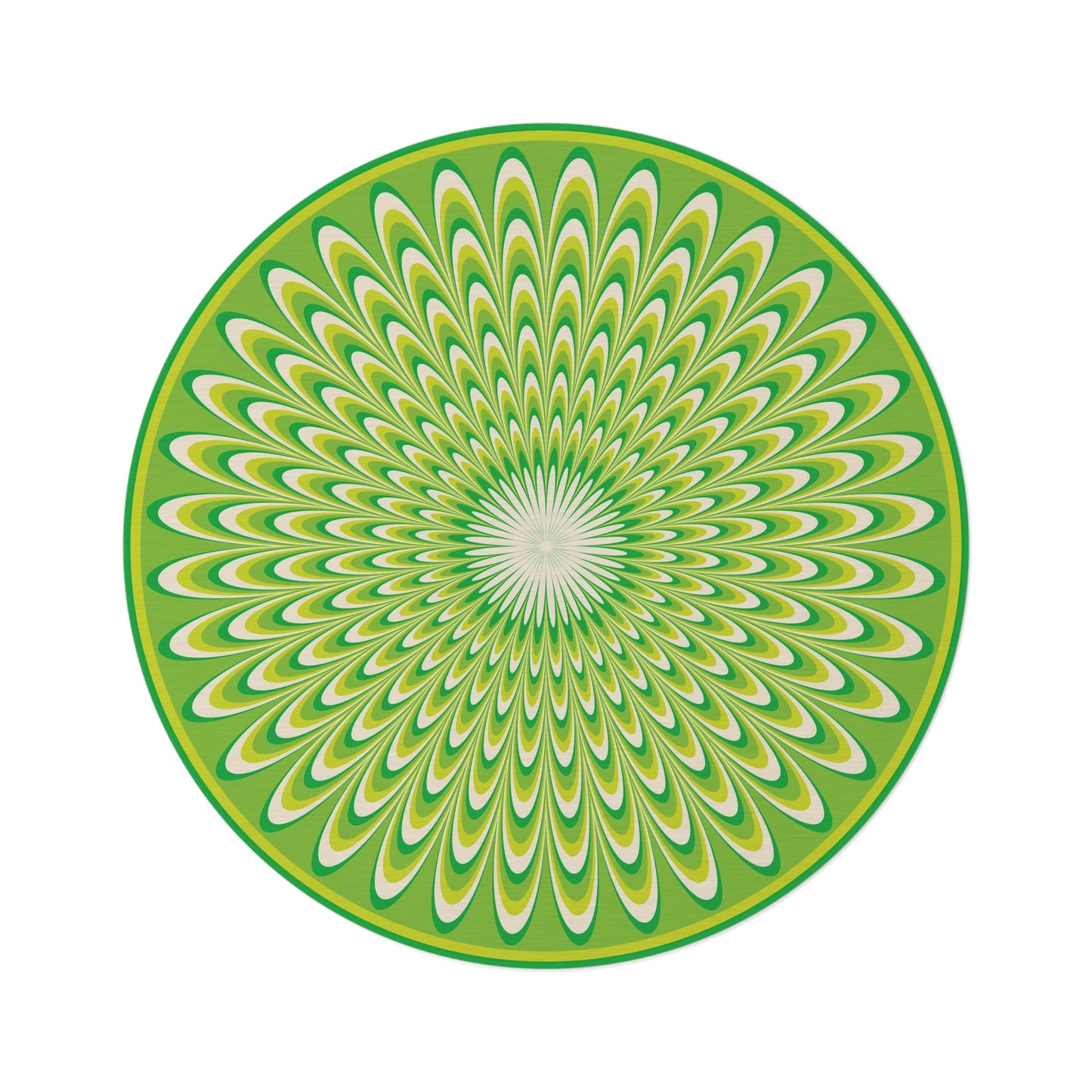 Round Rug Optical green