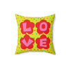 Love Spun Polyester Pillow love flower