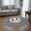 Round Rug Happy Face off white