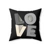 Love Spun Polyester Pillow Echo Love black 2