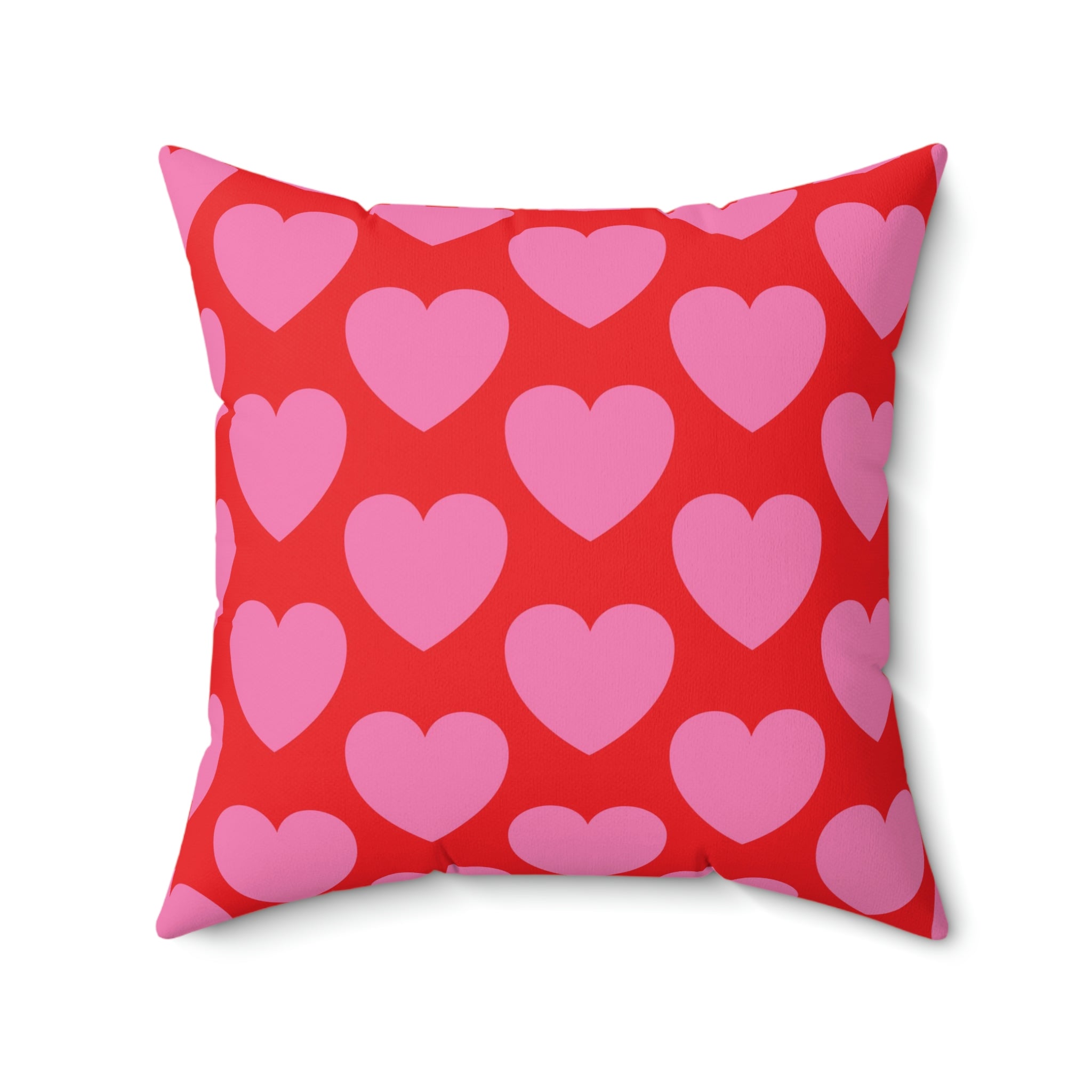 Love Spun Polyester Kissen mit rosa Herzmuster