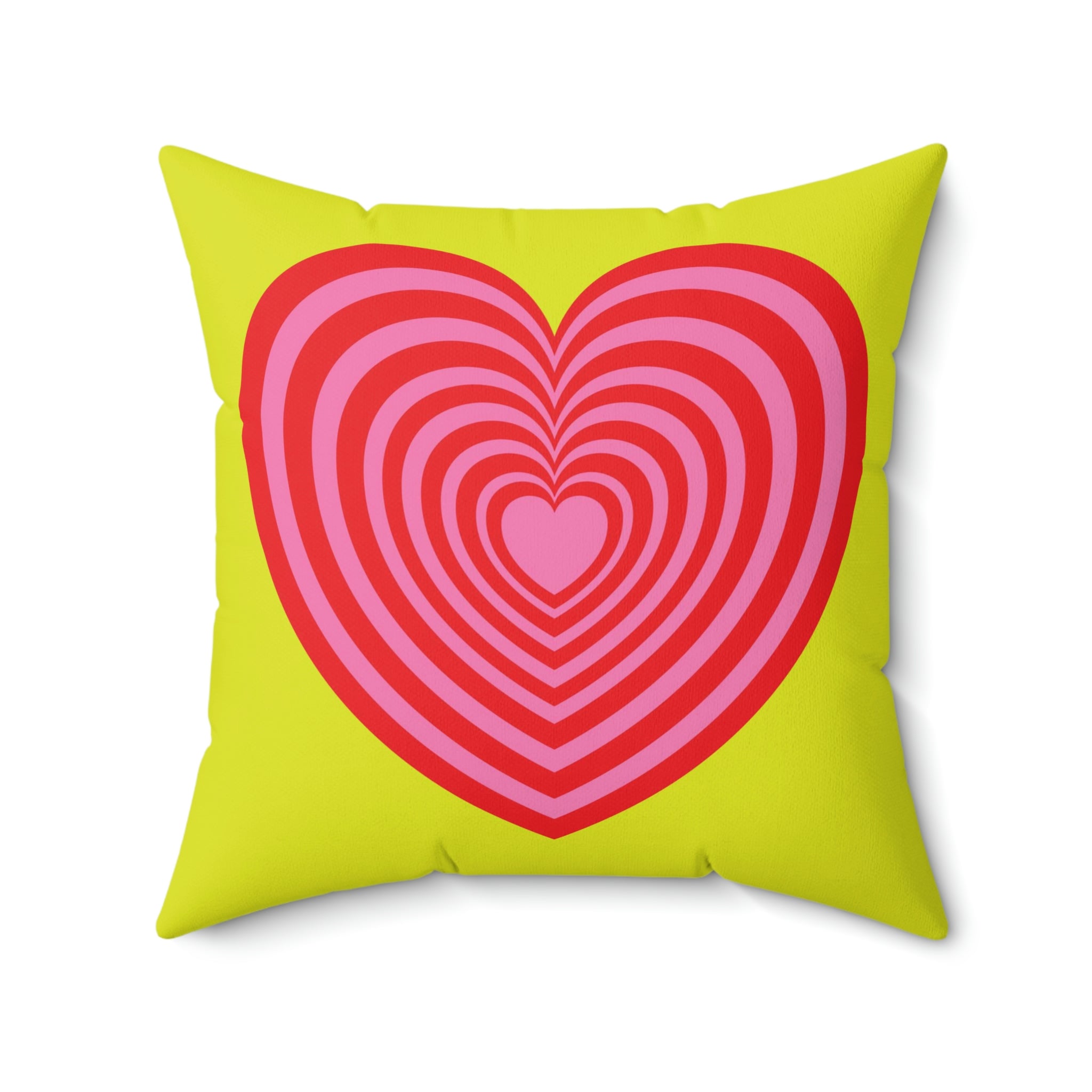 Love Spun Polyester Pillow layers heart