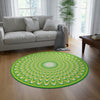 Runder Teppich Optisches Grün 