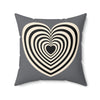 Love Spun Polyester Pillow Heart off Layers