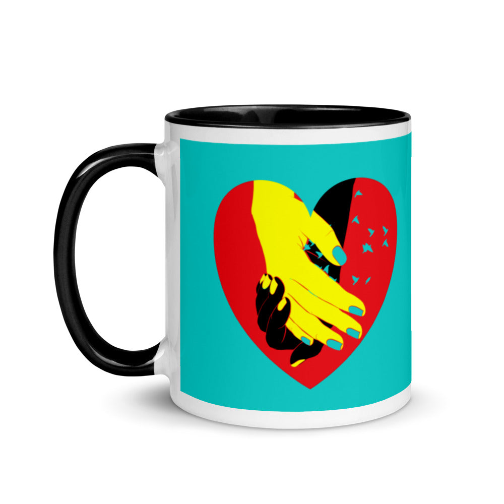 Mug with Color Inside Tolerance Heart Personalized - KATHIANA CARDONA STORE