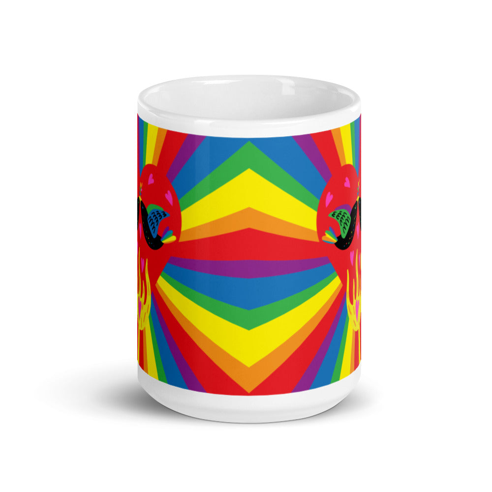 White glossy mug Love LGBTI Personalized - KATHIANA CARDONA STORE